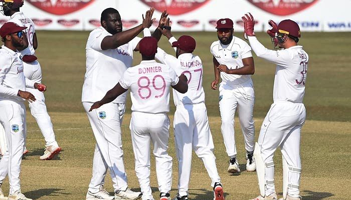 WI vs Pakistan 1st Test : West Indies loses advantage after losing early wickets on the 1st day.